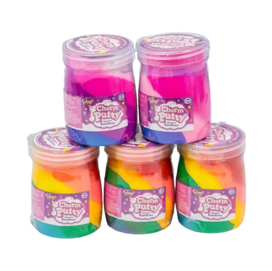 Pâte magique licorne arc-en-ciel avec figurine