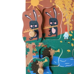 Puzzle sonore animaux de la forêt en bois