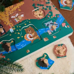Puzzle sonore animaux de la forêt en bois