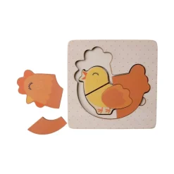Puzzle évolutif en bois cycle de vie - La petite poule rousse
