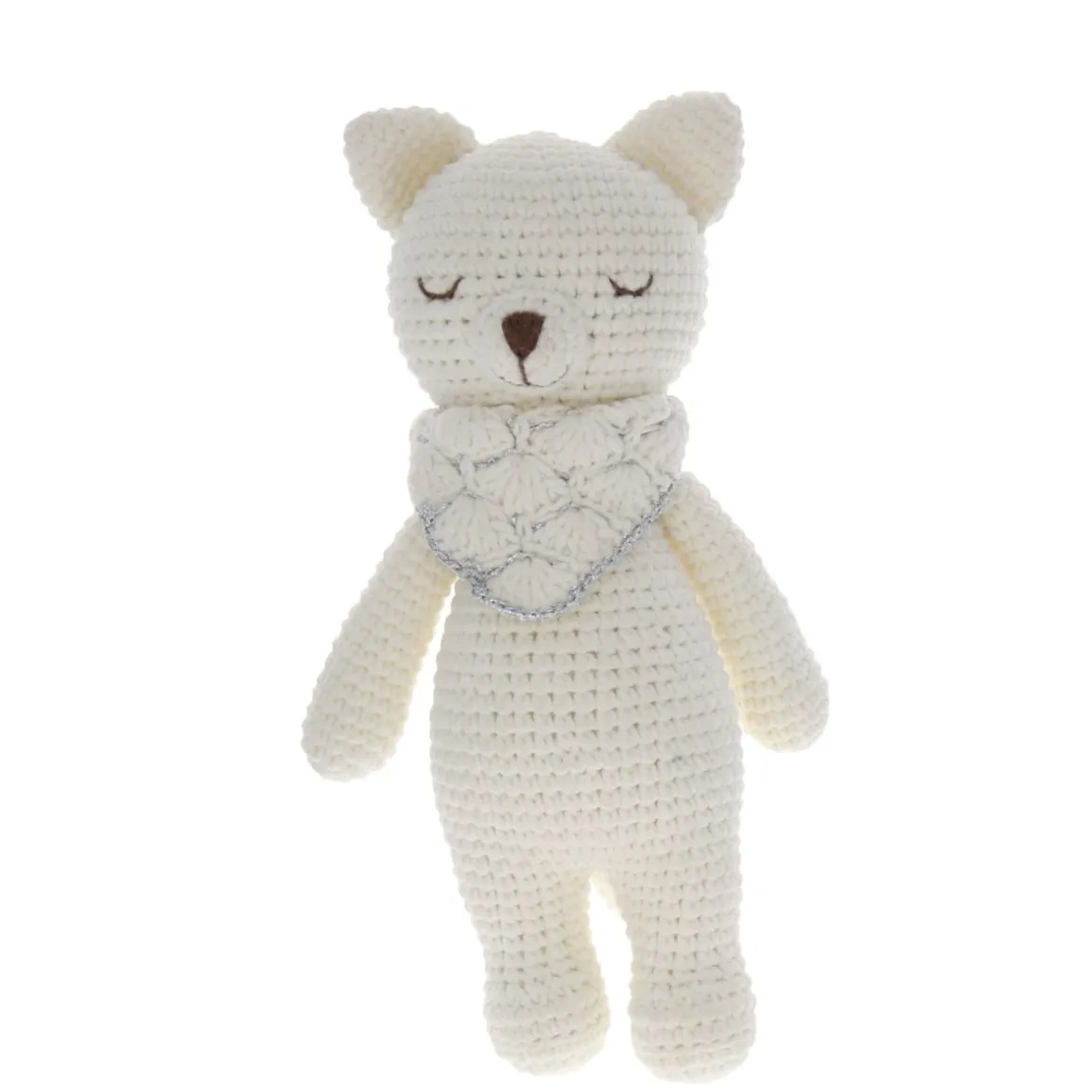 Renard argenté debout en crochet
