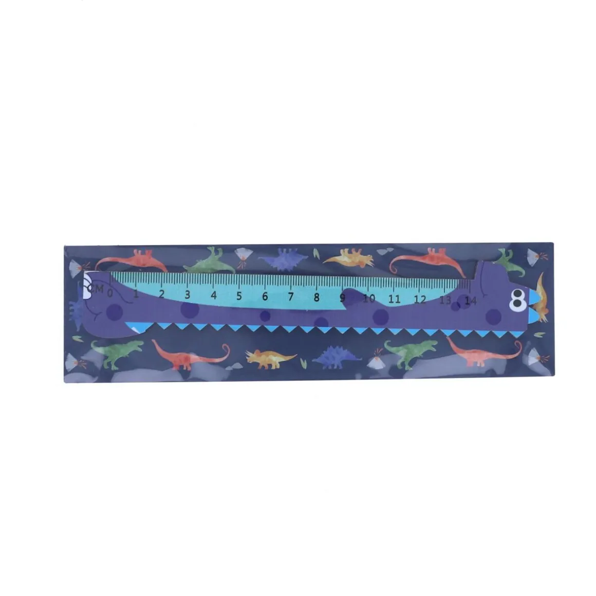 Règle dinosaure bleue