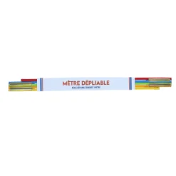 Règle en bois dépliable 1 mètre multicolore