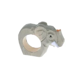 Rond de serviette en bois éléphant