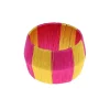 Rond de serviette rose et jaune