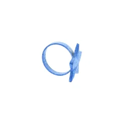 Rond de serviette étoile bleu