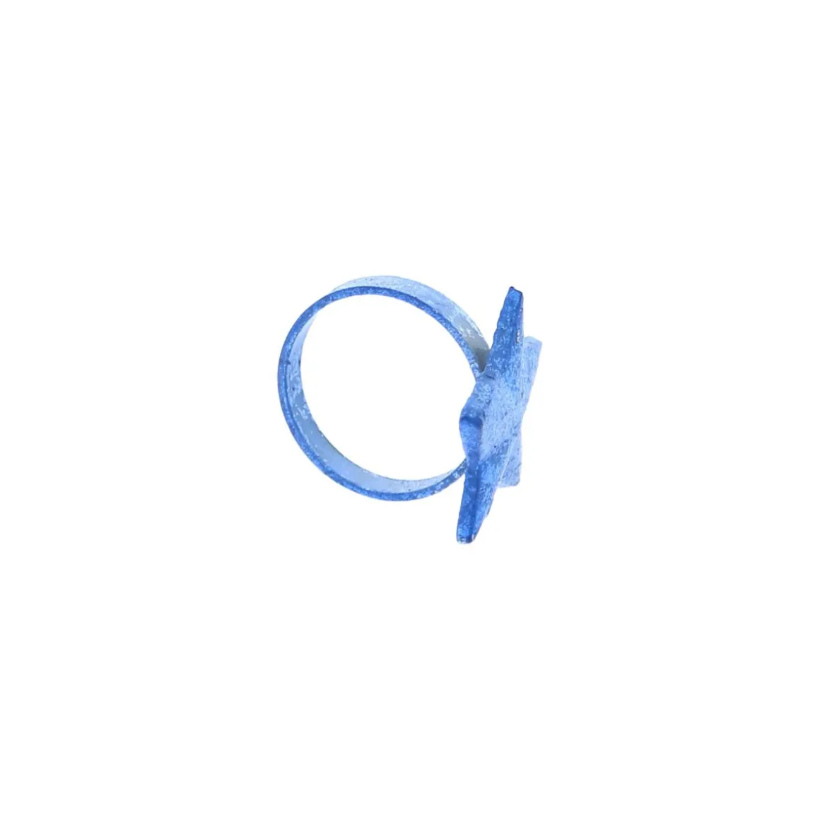 Rond de serviette étoile bleu