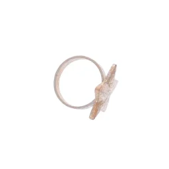 Rond de serviette étoile rose nude