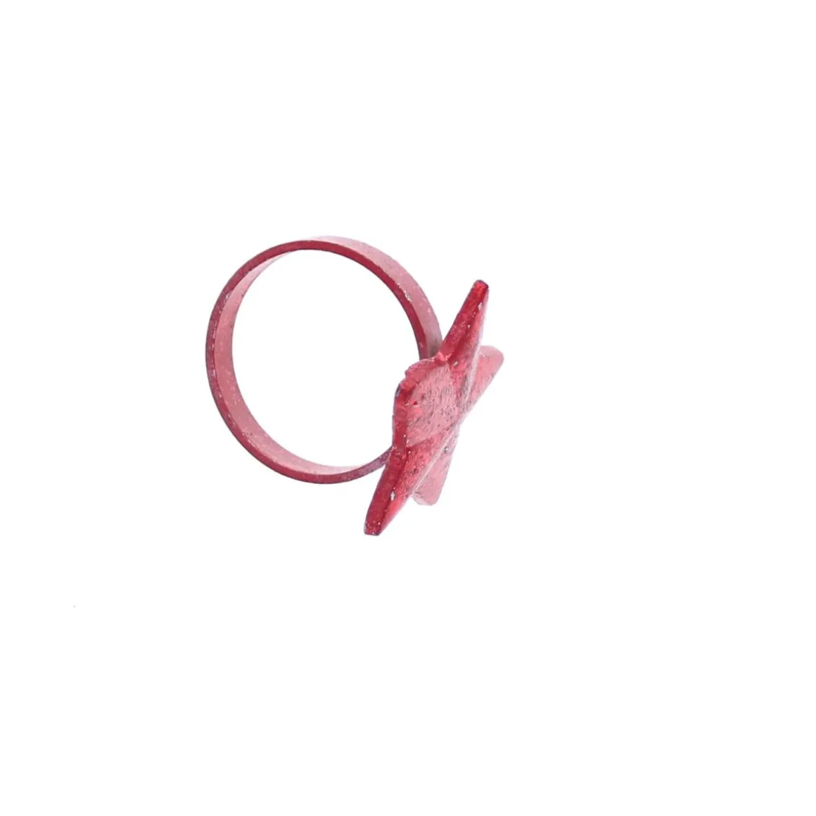 Rond de serviette étoile rouge