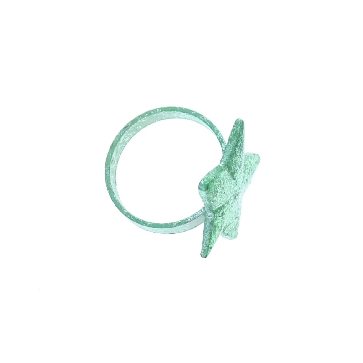 Rond de serviette étoile vert
