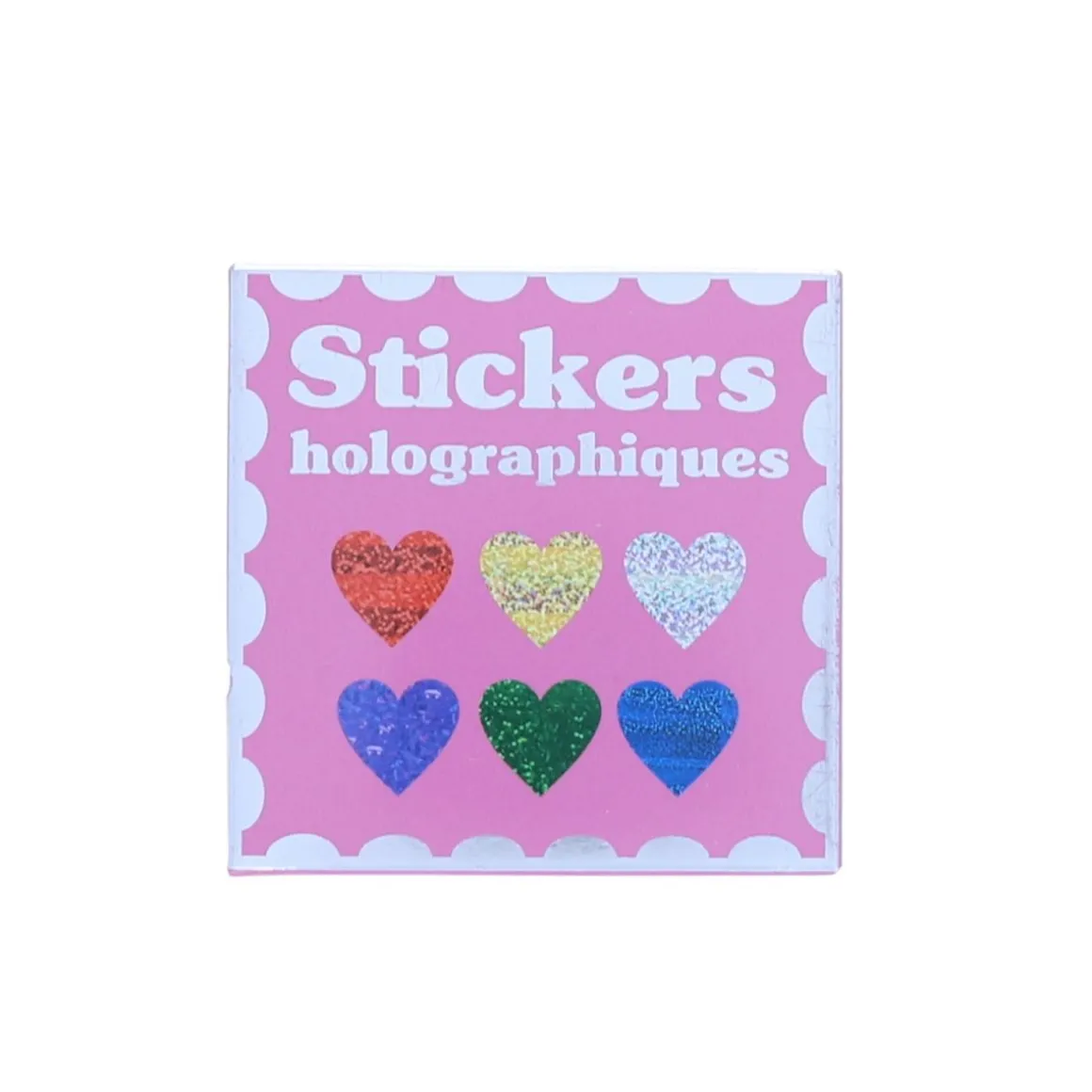 Rouleau de stickers cœurs holographiques