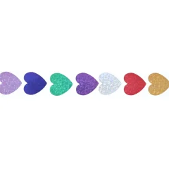Rouleau de stickers cœurs holographiques