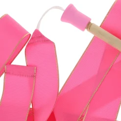 Ruban de gymnaste rose en bois