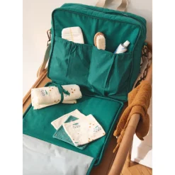 Sac à dos à langer matelassé vert - Ma bonne étoile