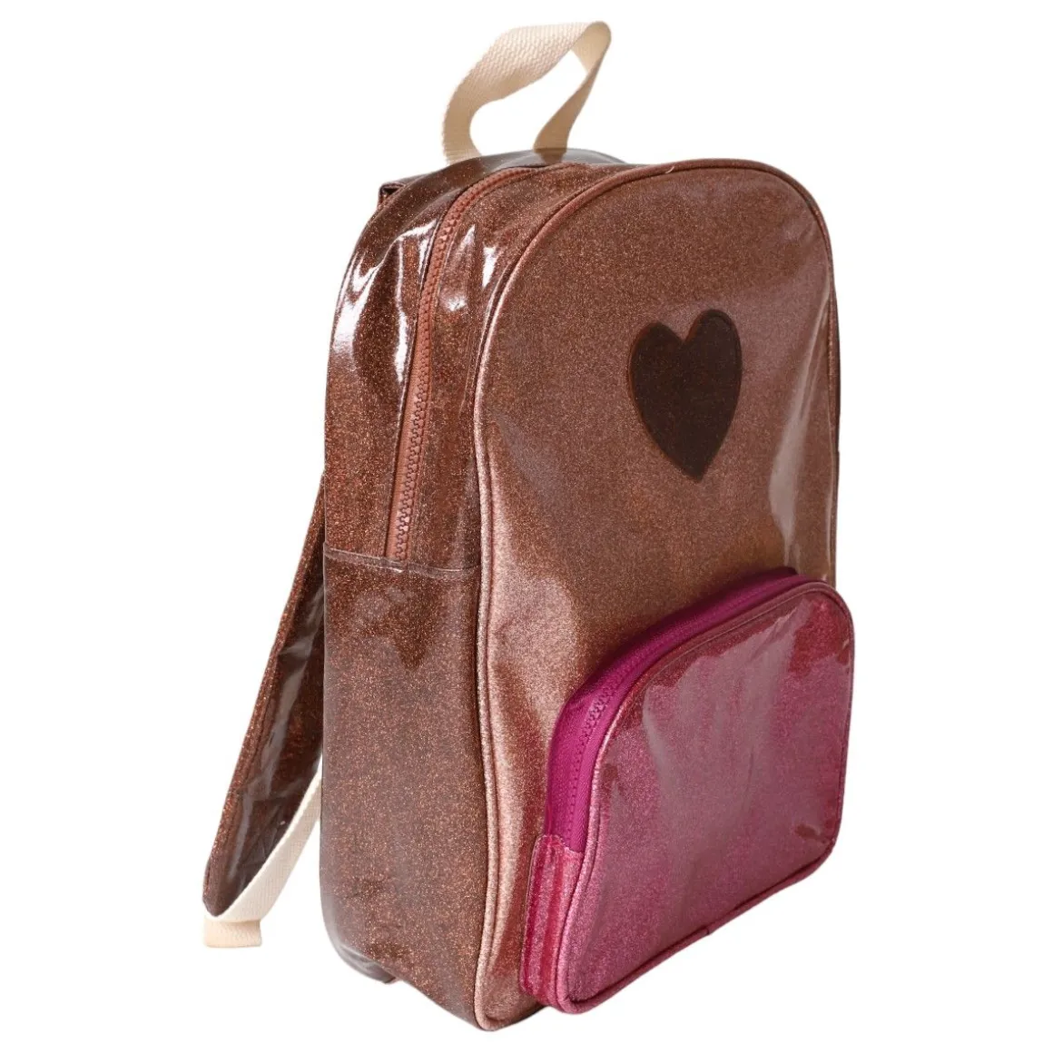 Sac à dos à paillettes cœur
