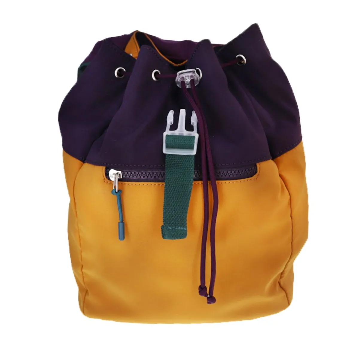 Sac à dos enfant color block bleu et jaune