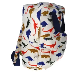 Sac à dos enfant double poignées bleues Dinosaures