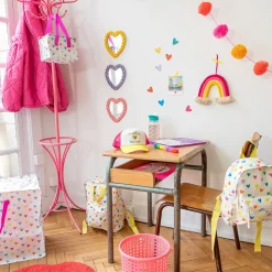 Sac à dos enfant double poignées multicœurs