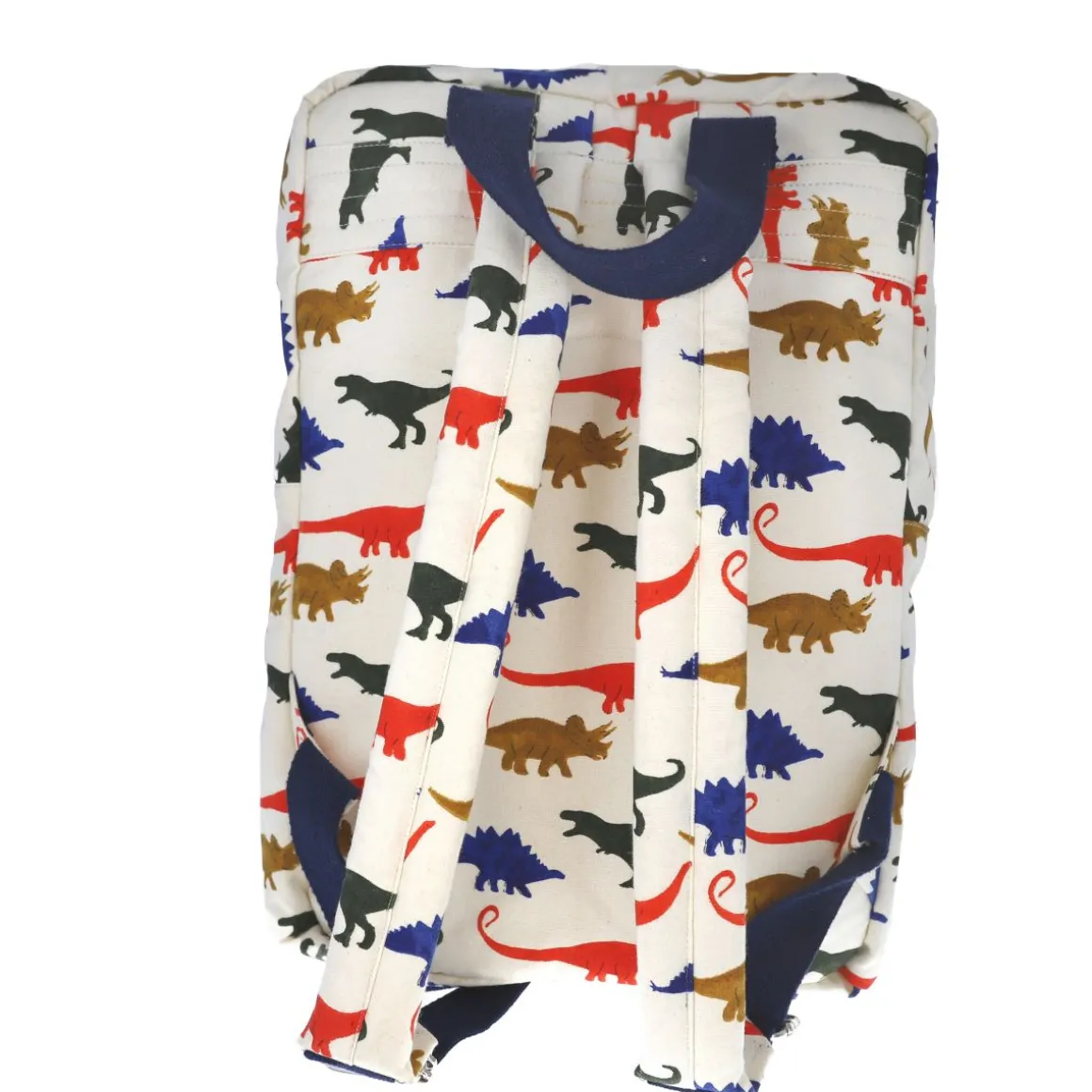 Sac à dos enfant double poignées bleues Dinosaures