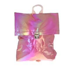 Sac à dos enfant rose à reflets irisés