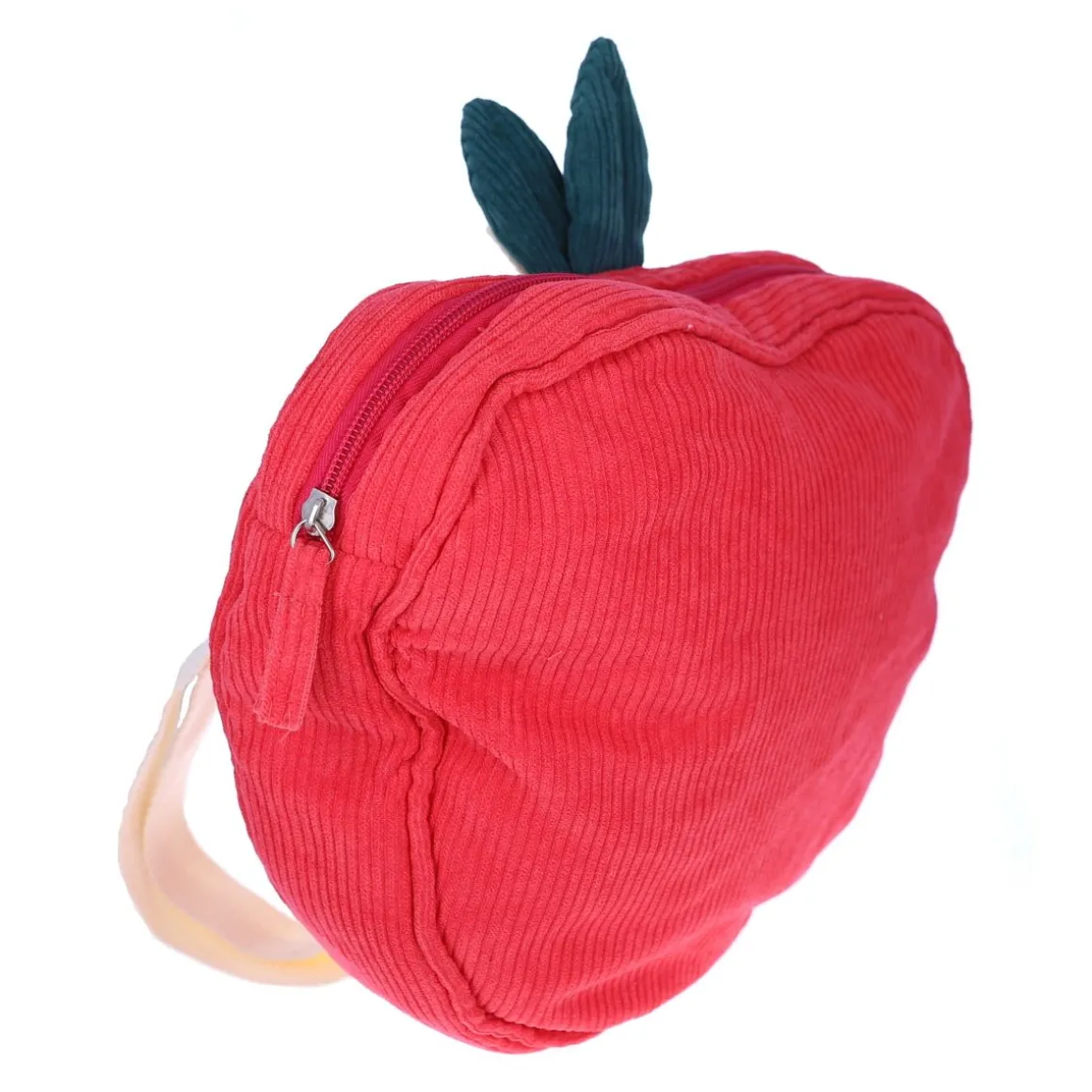 Sac à dos enfant velours pomme - Dans mon jardin