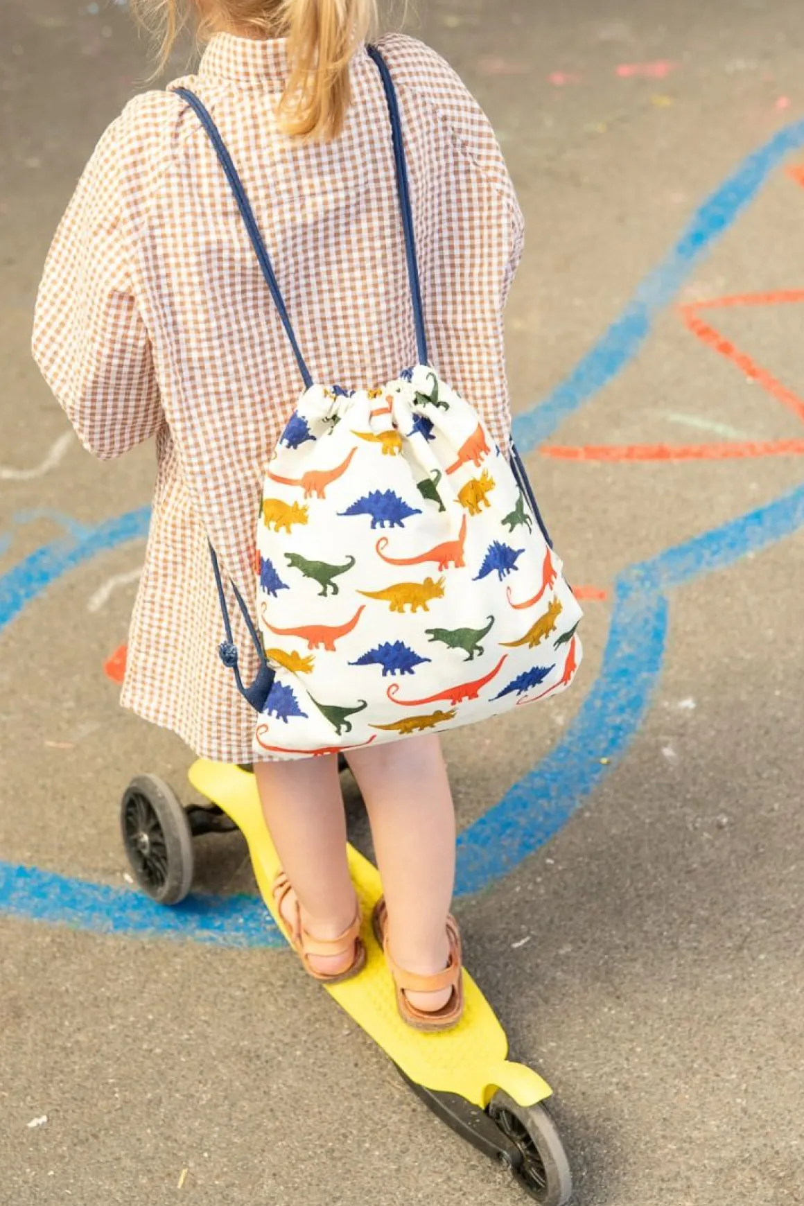 Sac à dos pochon enfant dinosaures