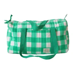 Sac à langer à carreaux verts - Les Inséparables