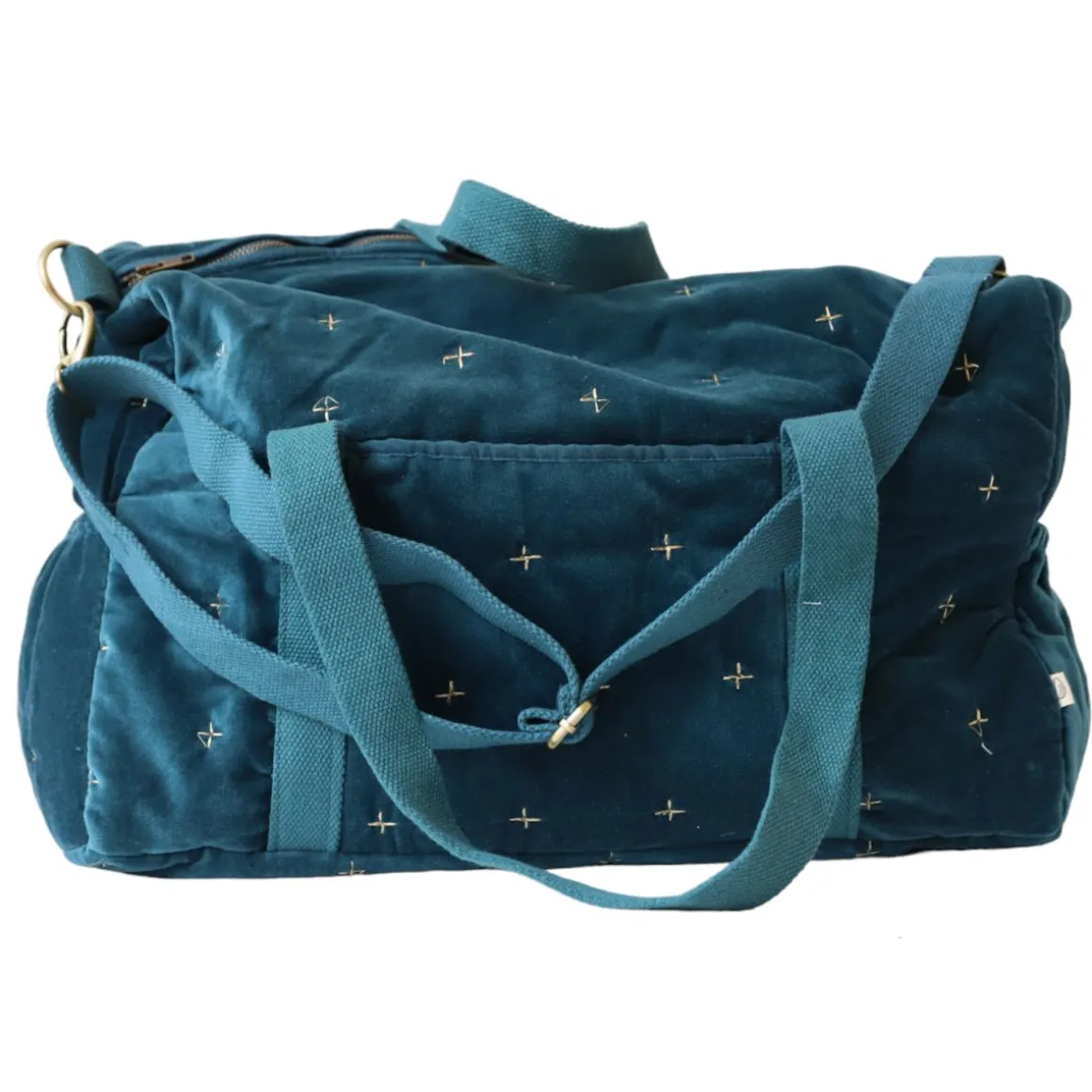 Sac à langer velours bleu