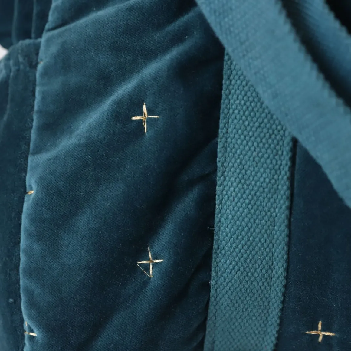 Sac à langer velours bleu