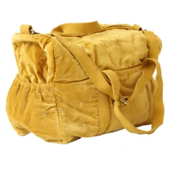 Sac à langer velours moutarde