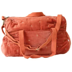 Sac à langer velours terracotta