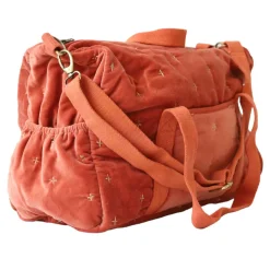 Sac à langer velours terracotta
