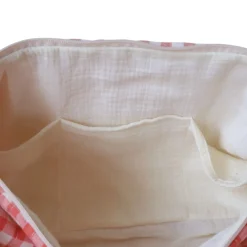 Sac à langer vichy - La petite poule rousse