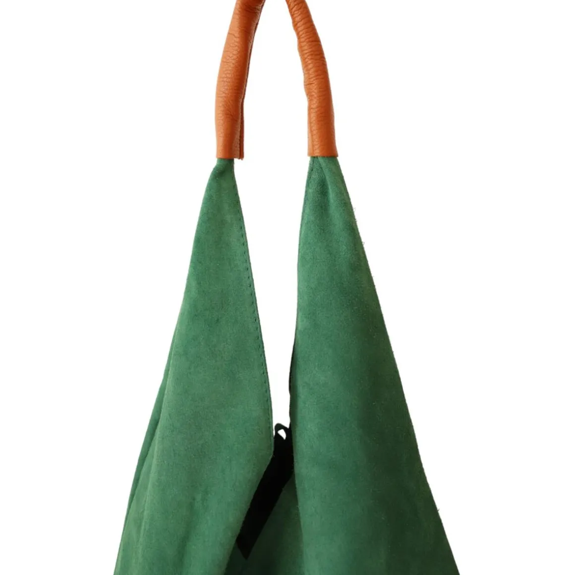 Sac à mains d'épaule cuir souple vert