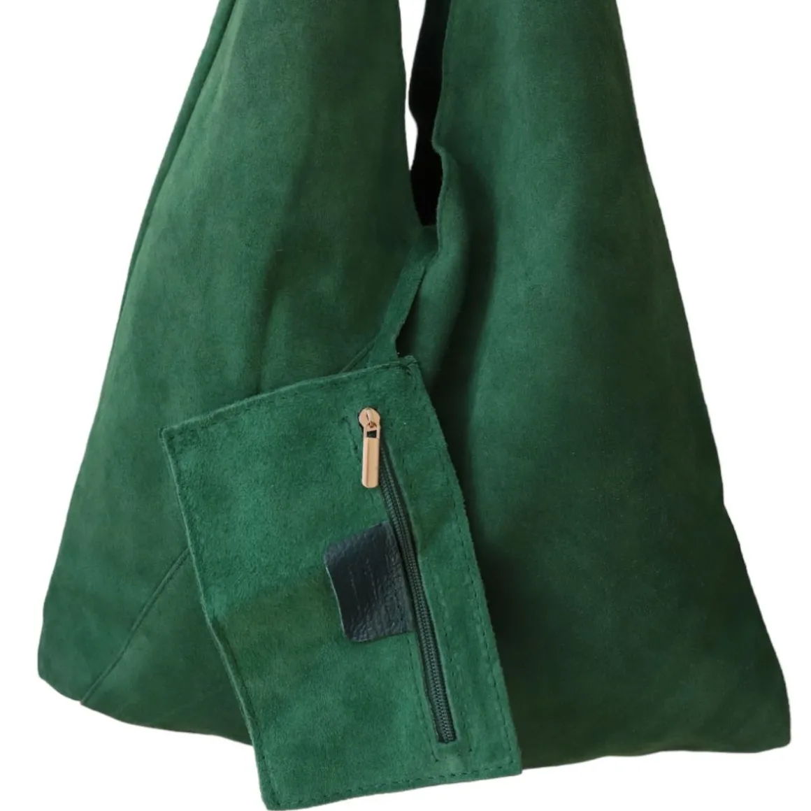 Sac à mains d'épaule cuir souple vert