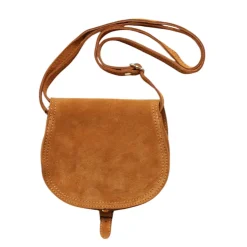 Sac à rabat en cuir camel
