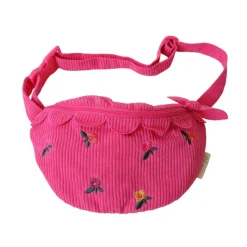 Sac banane enfant velours rose - La vie en rose