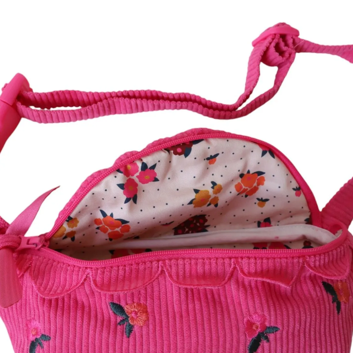 Sac banane enfant velours rose - La vie en rose