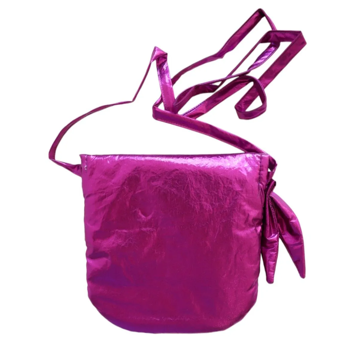 Sac bandoulière enfant métallisé fuchsia