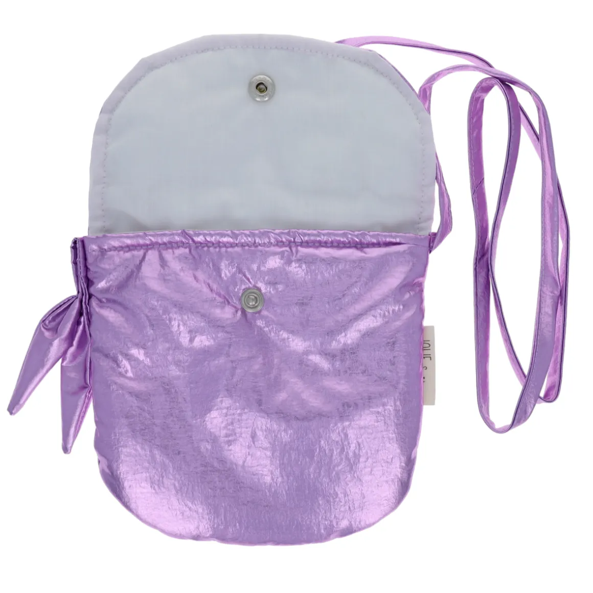 Sac bandoulière enfant métallisé violet