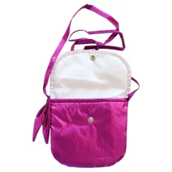 Sac bandoulière enfant métallisé fuchsia