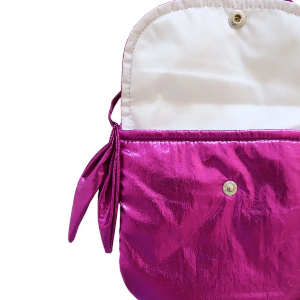 Sac bandoulière enfant métallisé fuchsia