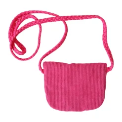Sac bandoulière enfant velours rose - La vie en rose