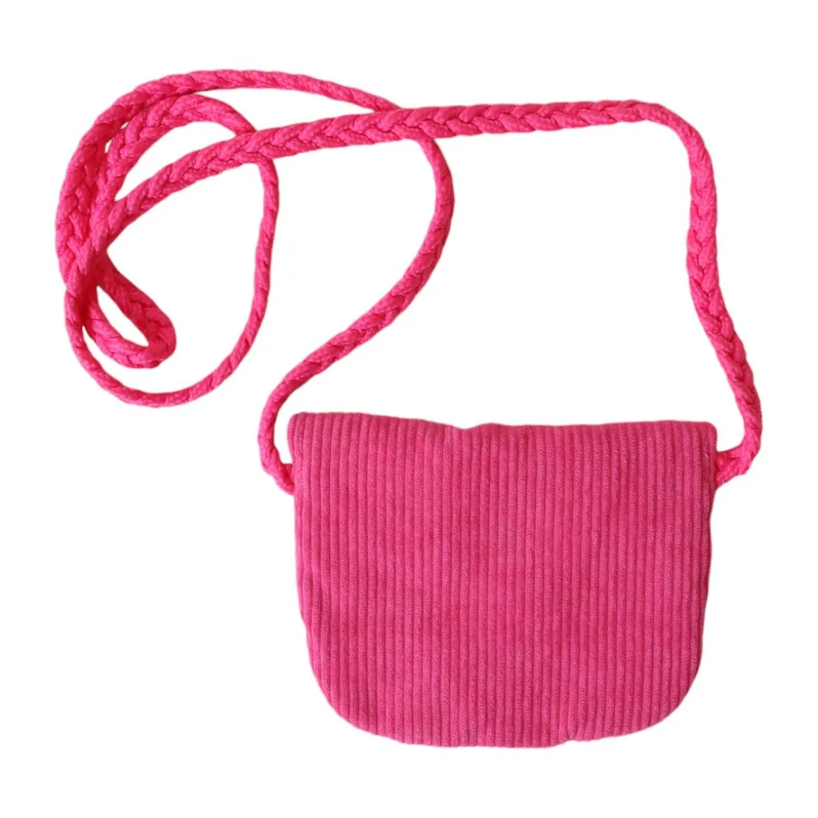 Sac bandoulière enfant velours rose - La vie en rose