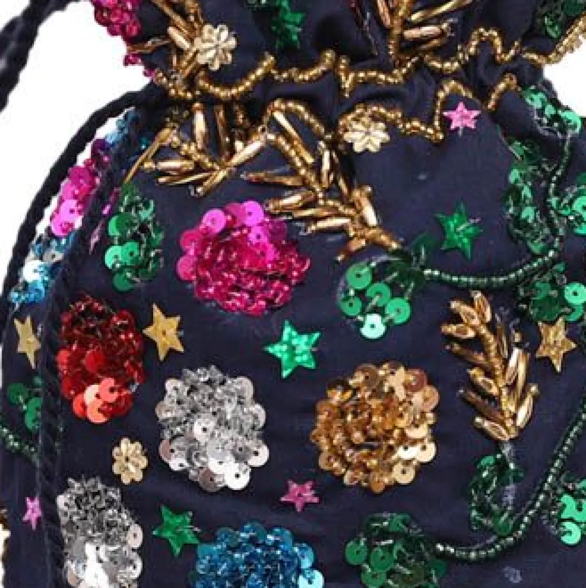 Sac bourse à sequins multicolores