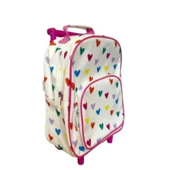 Sac cartable à roulettes enfant multicœurs