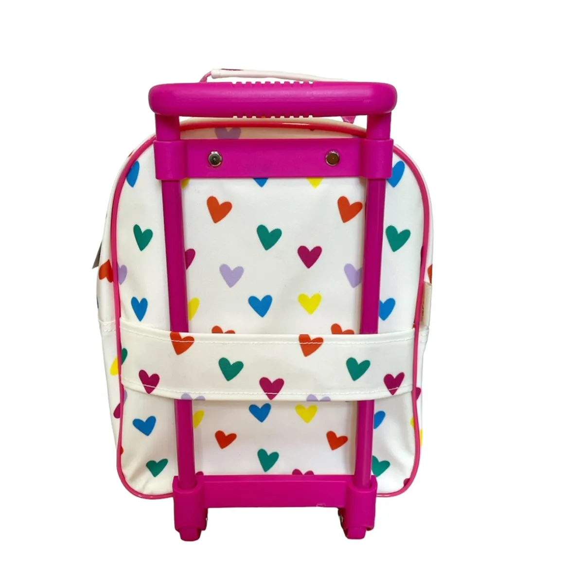 Sac cartable à roulettes enfant multicœurs