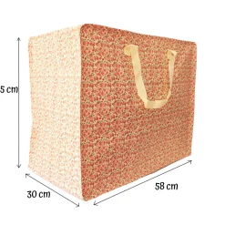 Sac de rangement à fleurs roses