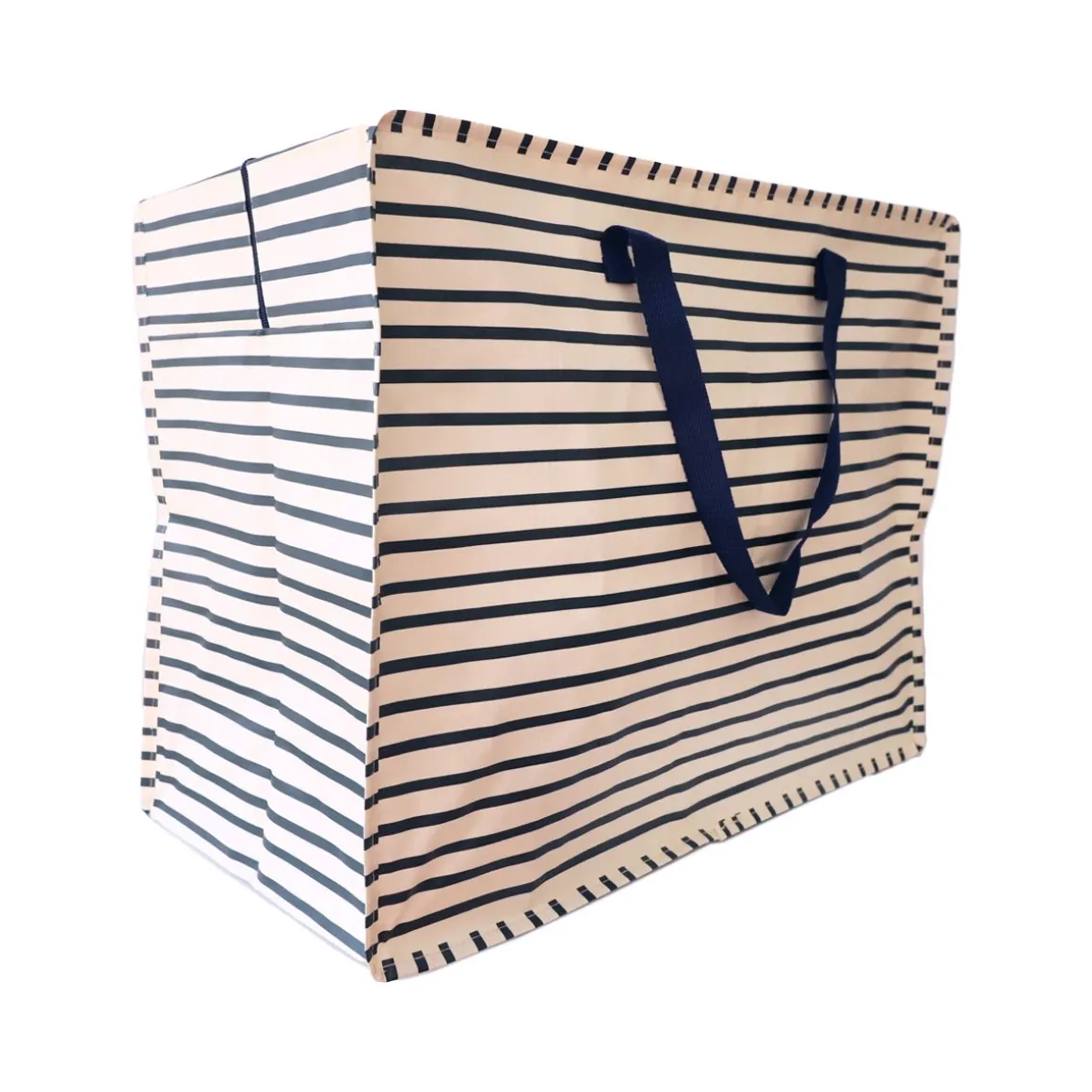 Sac de rangement à rayures bleu marine