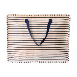 Sac de rangement à rayures bleu marine